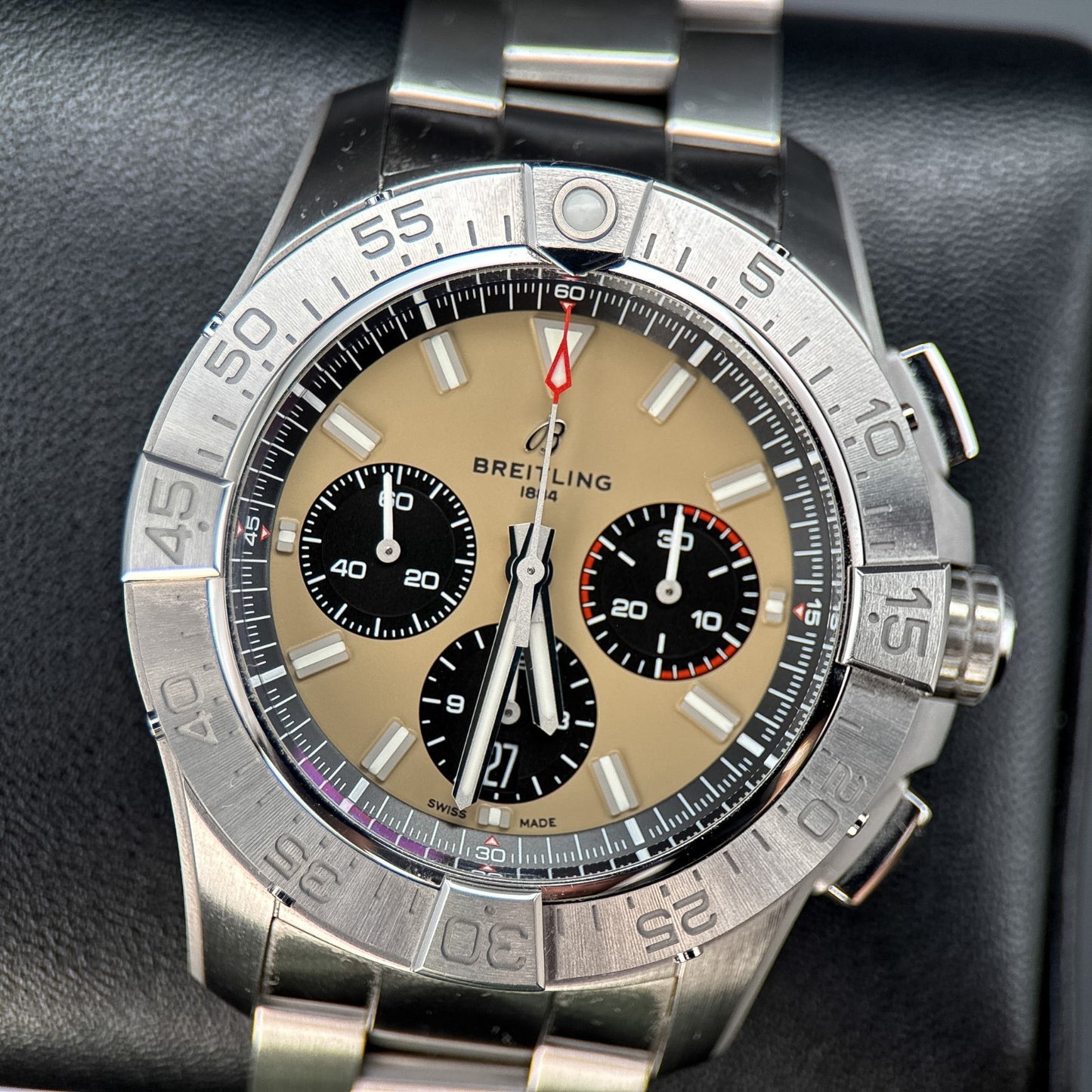 Breitling Avenger B01 Chronograph AB0147101A1A1 Beige Dial 44mm Watch - 20260