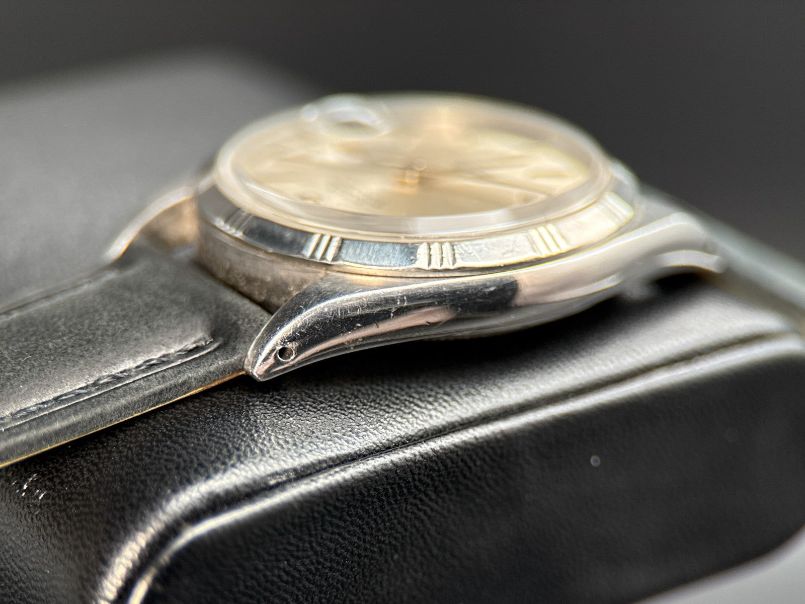 Rolex Datejust 1603 Rare "Bamboo" Engine Turned Bezel Vintage 36mm Watch4