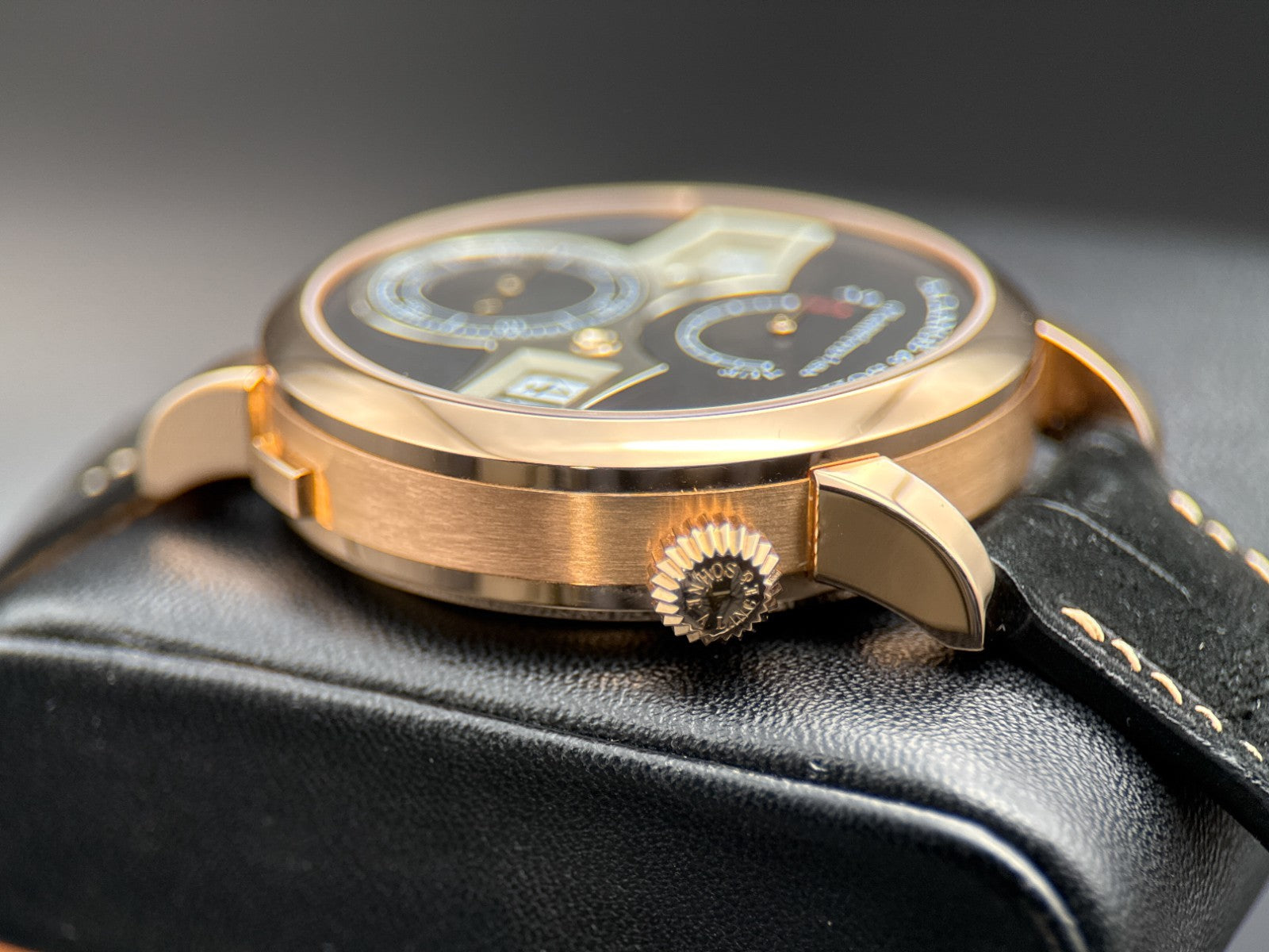 A. Lange & Söhne Zeitwerk 142.031 Rose Gold Black Dial Manual 41.9mm Watch 20232