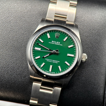 Rolex Oyster Perpetual 277200 Green Dial Steel Automatic 31mm Watch - 20250