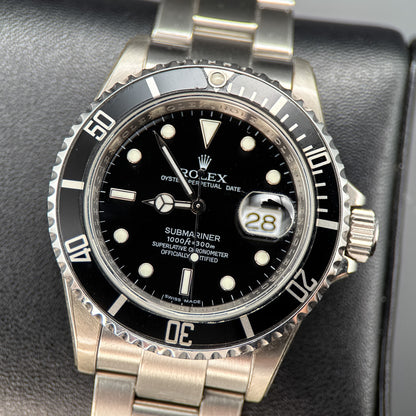 Rolex Submariner Date 16610T Black Dial Steel Oyster Automatic 40mm Watch - 20090