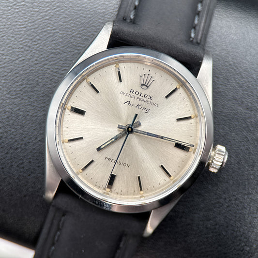 Rolex Air-King 5500 Silver Dial Stainless Steel Automatic 34mm Vintage Watch0