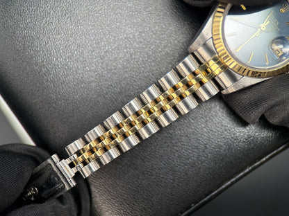 Vintage Rolex Lady-Datejust 69173 Blue Dial Two-Tone Jubilee 26mm Watch 19866