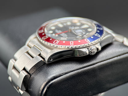 Vintage Rolex GMT-Master 1675 Pepsi Black Dial Automatic 40mm Watch - 19701