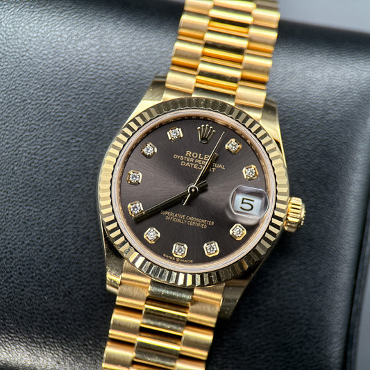 Rolex Datejust 278278 Grey Diamond Dial Presidential 31mm Automatic Watch - 20220