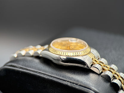 Rolex Lady Datejust 69173 Champagne Dial Two-Tone Jubilee 26mm Watch - 19943