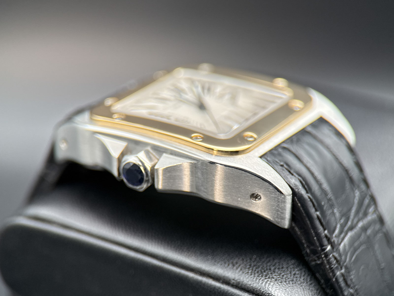 Cartier Santos 100 W20072X7 Silver Dial Steel & Yellow Gold Automatic Watch2