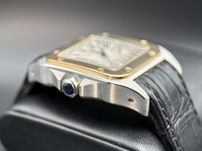 Cartier Santos 100 W20072X7 Silver Dial Steel & Yellow Gold Automatic Watch2