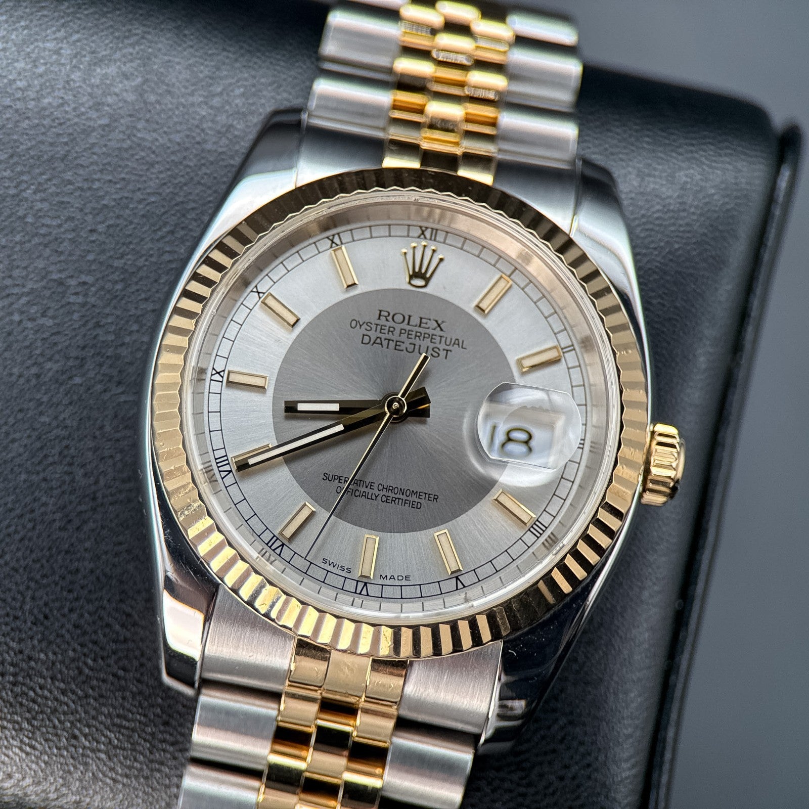 Rolex Datejust 116233 Silver Tuxedo Dial Two-Tone Jubilee 36mm Watch - 20060