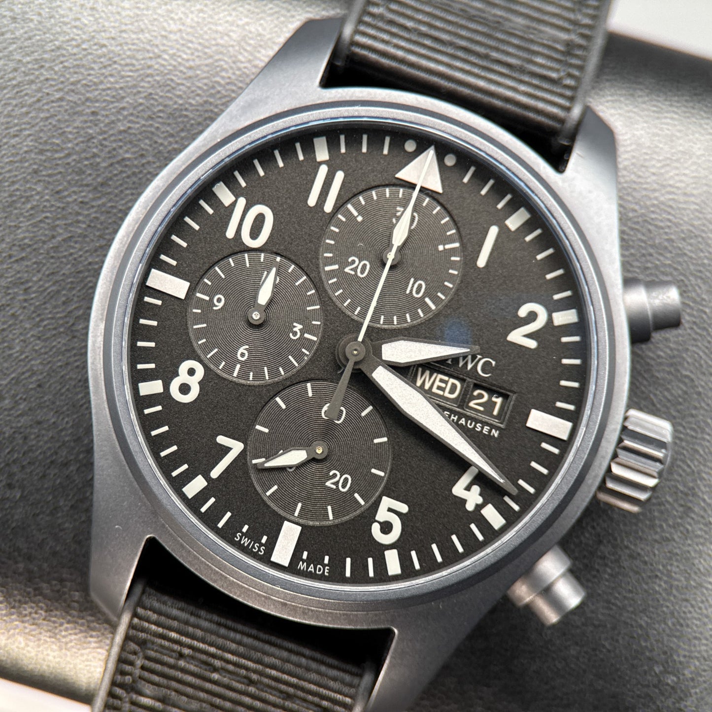 IWC Pilot's Watch Chronograph Top Gun IW388106 Black Dial 41mm Watch - 20240