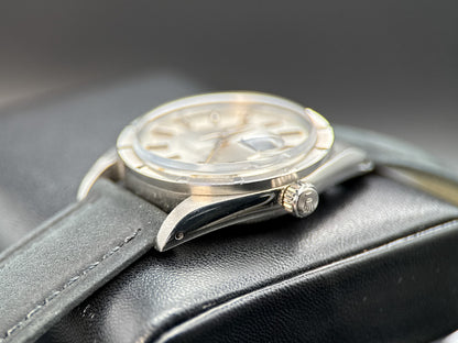 Rolex Date 15010 Silver Dial Engine-Turned Bezel Steel 34mm Automatic Watch1
