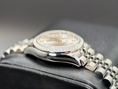 Rolex Datejust 278384RBR Silver Diamond Dial & Diamond Bezel 31mm Watch - 20263