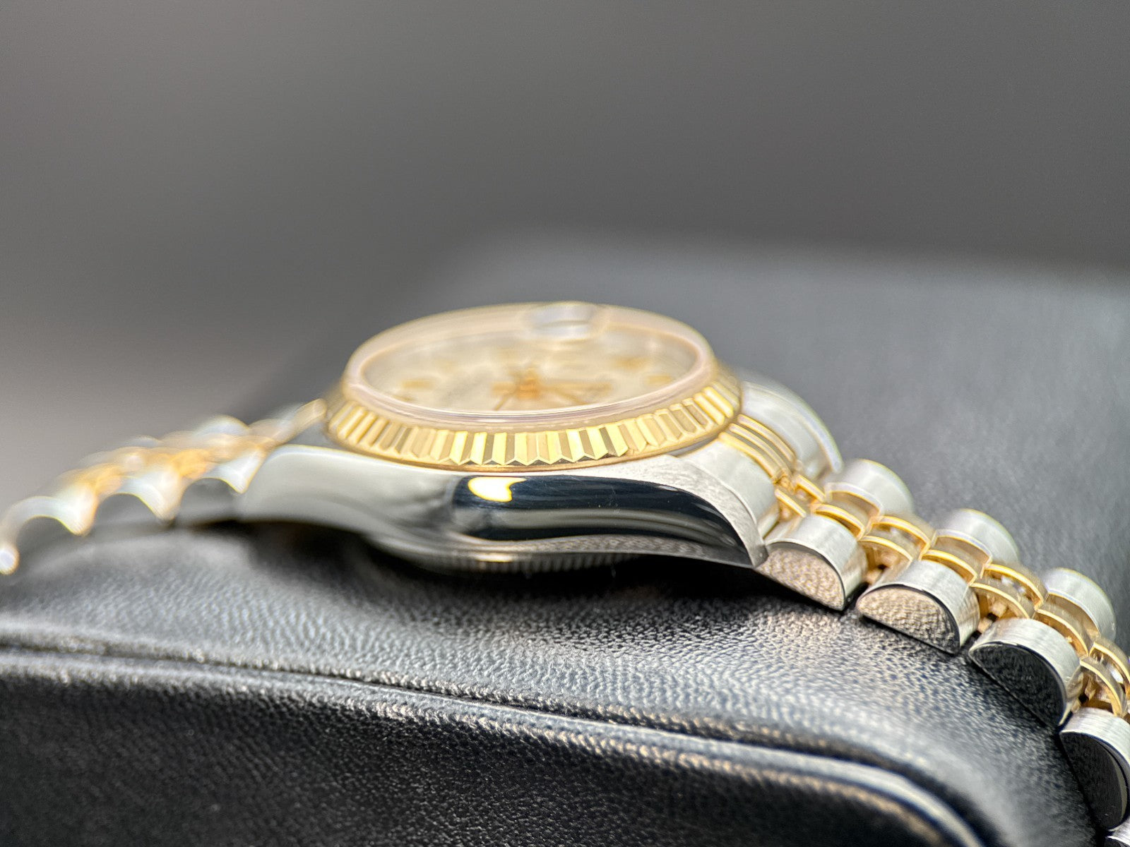 Rolex Lady-Datejust 69173 Ivory Pyramid Dial Two-Tone 26mm Watch - 19944