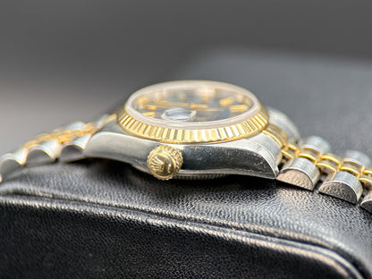 Vintage Rolex Lady-Datejust 69173 Blue Dial Two-Tone Jubilee 26mm Watch 19862
