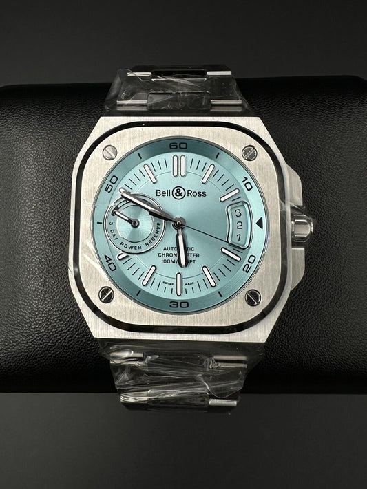 Bell & Ross BR-X5 Ice Blue Stainless Steel 41mm Watch BRX5R-IB-ST/SST - 2024