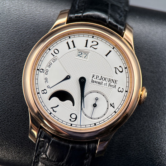 F.P. Journe Octa Automatique Lune Ref. AL Rose Gold Guilloché Silver Dial 40mm0