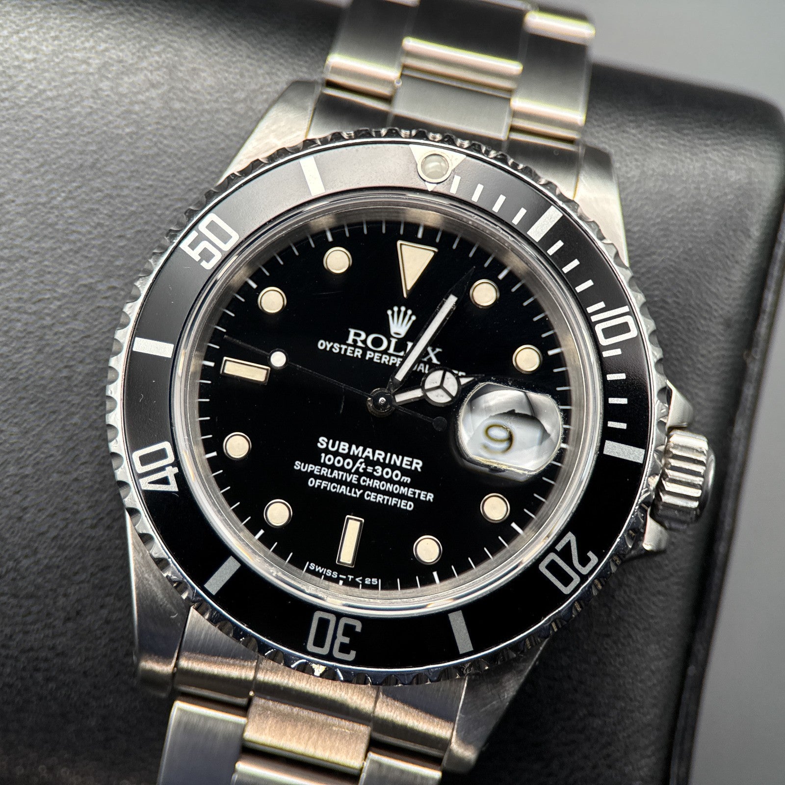 Rolex Submariner Date 16610 Black Dial Steel Automatic 40mm Watch - 19900