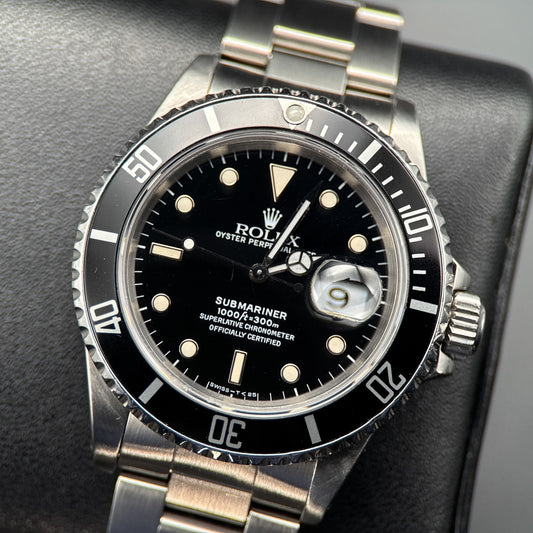 Rolex Submariner Date 16610 Black Dial Steel Automatic 40mm Watch - 19900