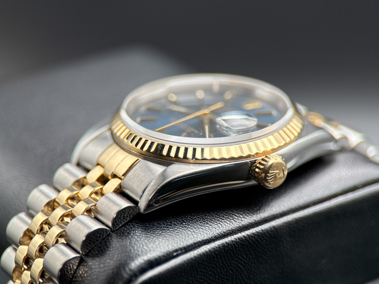 Rolex Datejust 16233 Blue Stick Dial Fluted Bezel Two-Tone Automatic 36mm Watch1