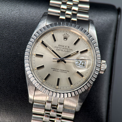 Rolex Datejust 16030 Silver Dial Stainless Steel Automatic Vintage 36mm Watch0