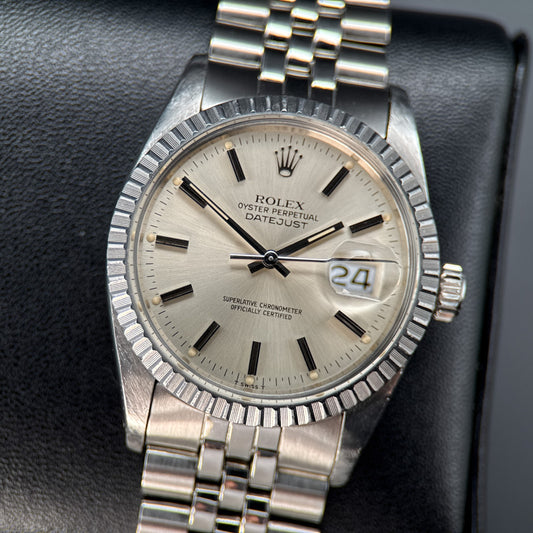 Rolex Datejust 16030 Silver Dial Stainless Steel Automatic Vintage 36mm Watch0