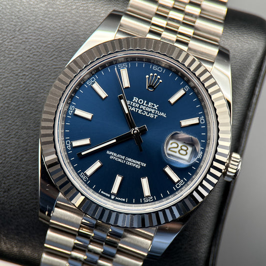 Rolex Datejust 126334 Blue Dial Fluted Bezel Jubilee Automatic 41mm Watch - 20250