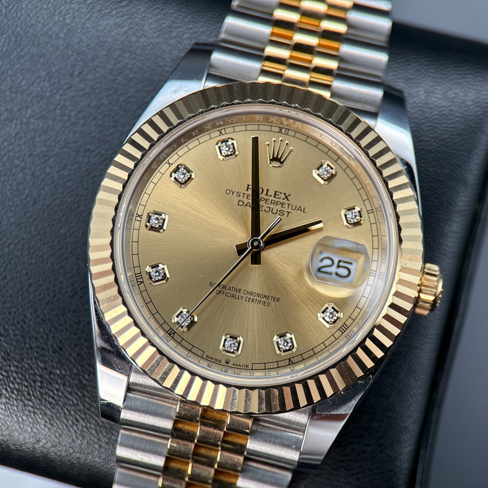 Rolex Datejust 126333 Champagne Diamond Dial 41mm Automatic Watch - 20240