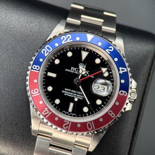 Rolex GMT-Master II 16710 Pepsi Black Dial Steel 40mm Automatic Watch - 20020