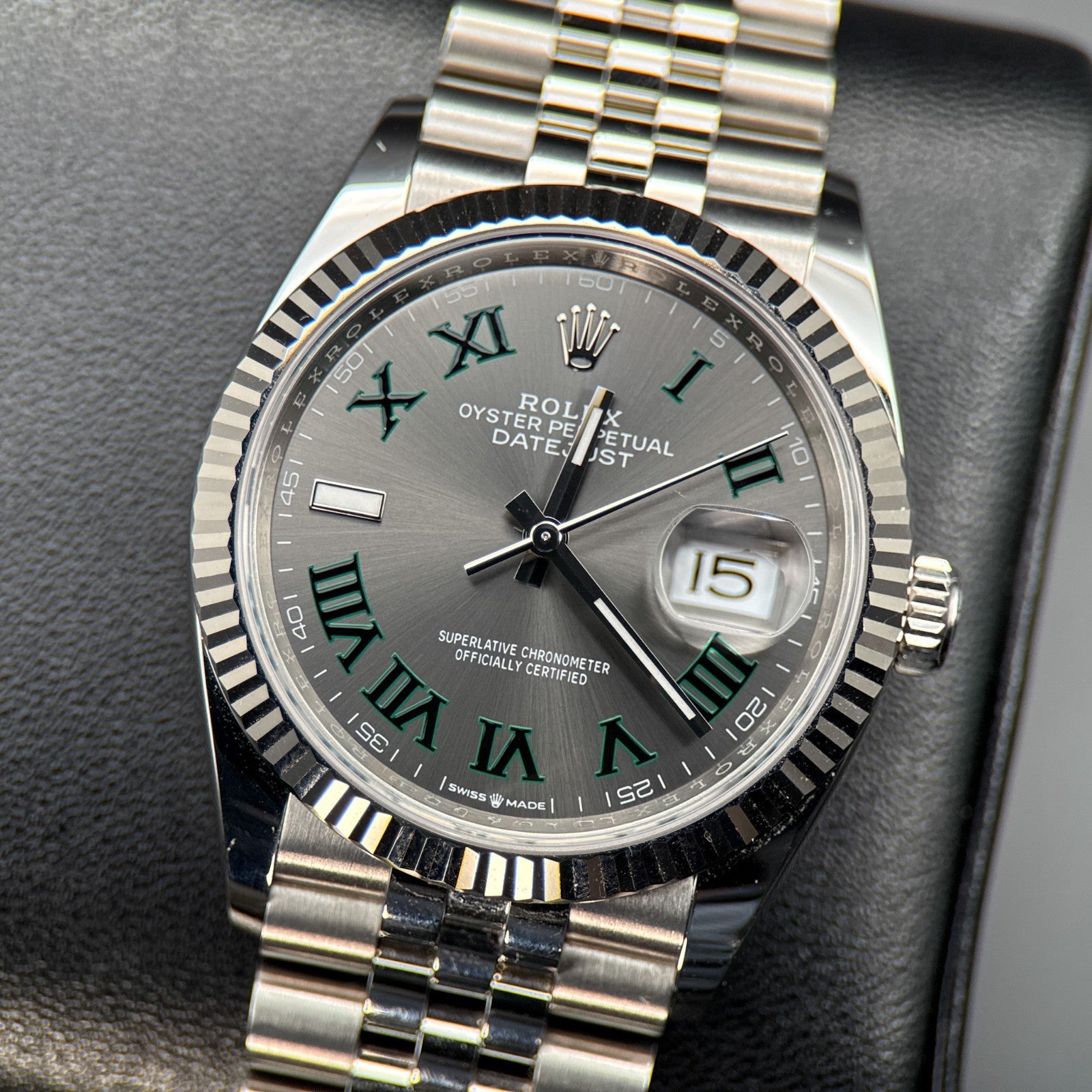 Rolex Datejust 126234 Wimbledon Dial Stainless Steel 36mm Automatic Wa ...