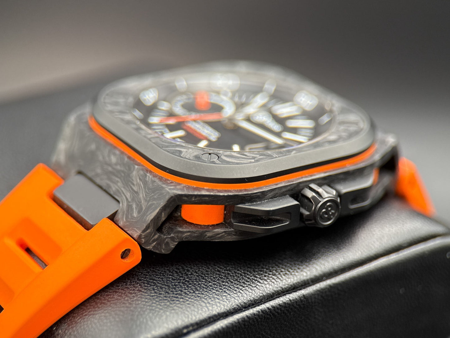 Bell & Ross BR-X5 Carbon Orange BRX5R-B0-TC/SRB Black Dial 41mm Watch - 20231