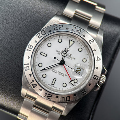 Rolex Explorer II White Dial 16570 Engraved Rehaut 40mm Automatic Watch - 20090