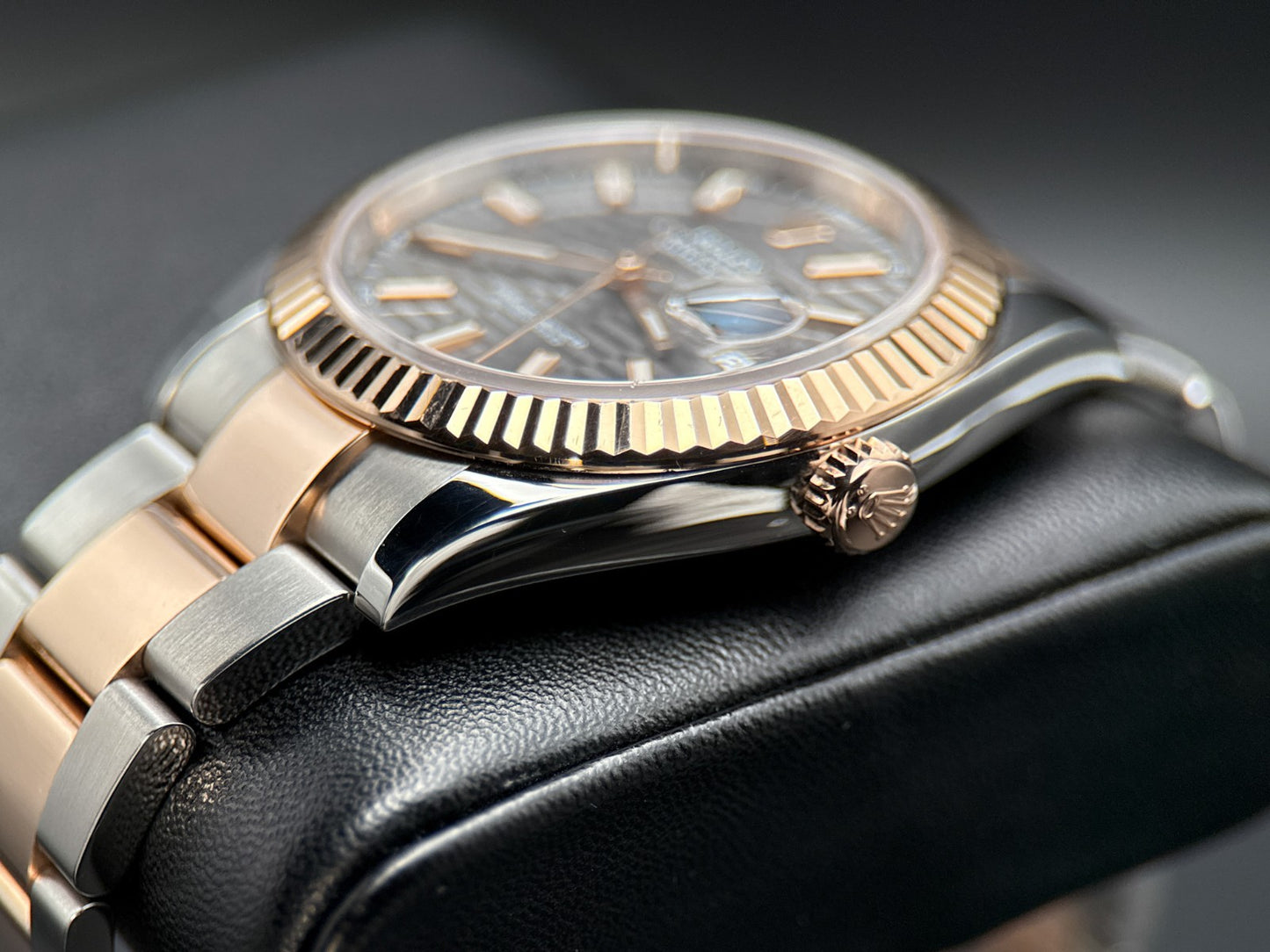 Rolex Datejust 41 126331 Grey Motif Dial Rose Gold Stainless Steel Oyster - 20231