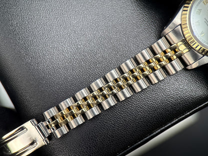 Vintage Rolex Lady-Datejust 69173 White Dial Two-Tone 26mm Automatic Watch 19846