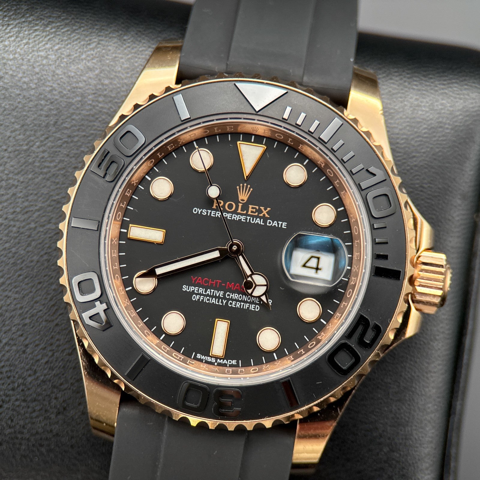 Rolex Yacht-Master 40mm 116655 Rose Gold Black Dial Automatic Watch - 20160