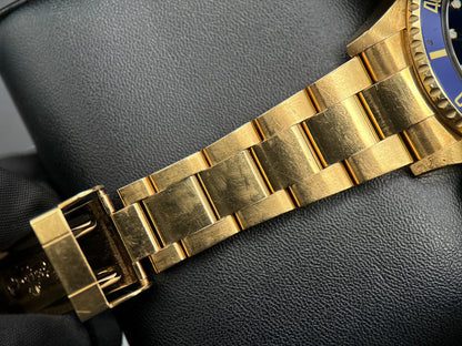 Rolex Submariner Date 16618 Bluesy Yellow Gold Unpolished 40mm Automatic Watch6