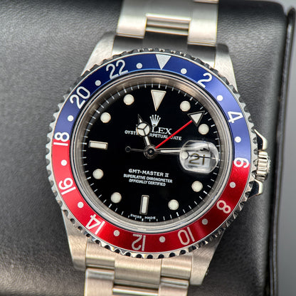 Rolex GMT-Master II 16710 Pepsi Black Dial Steel Oyster 40mm Watch - 20030