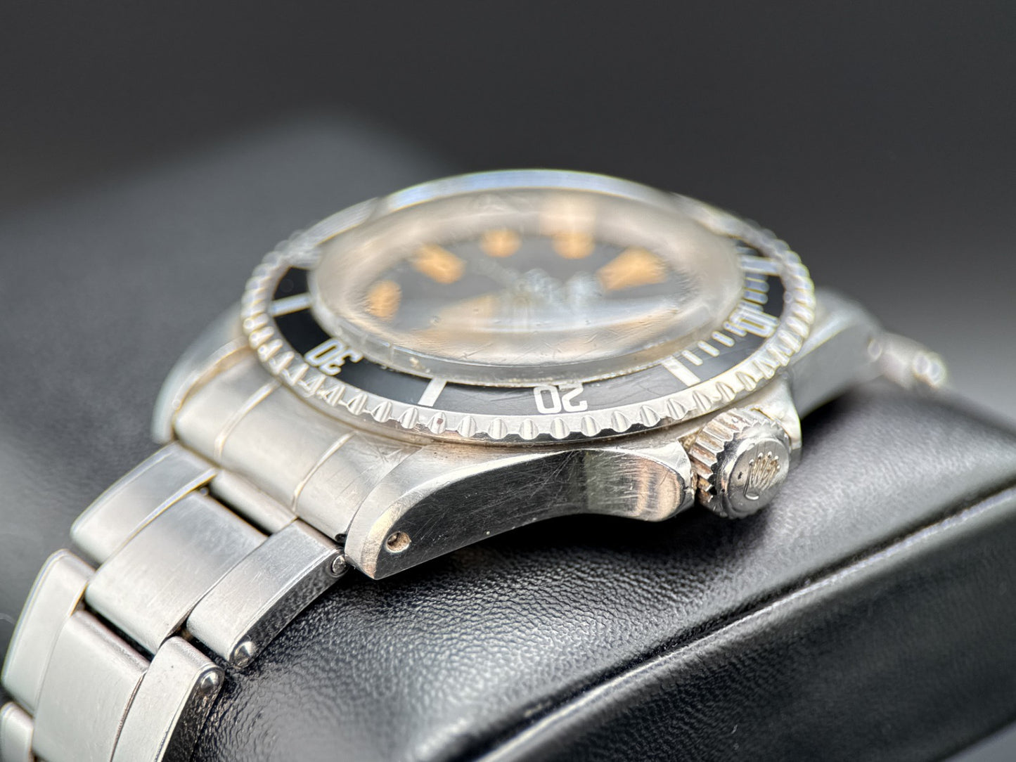 Vintage Rolex Submariner 5513 Black Meters First Dial Automatic 40mm Watch 19681