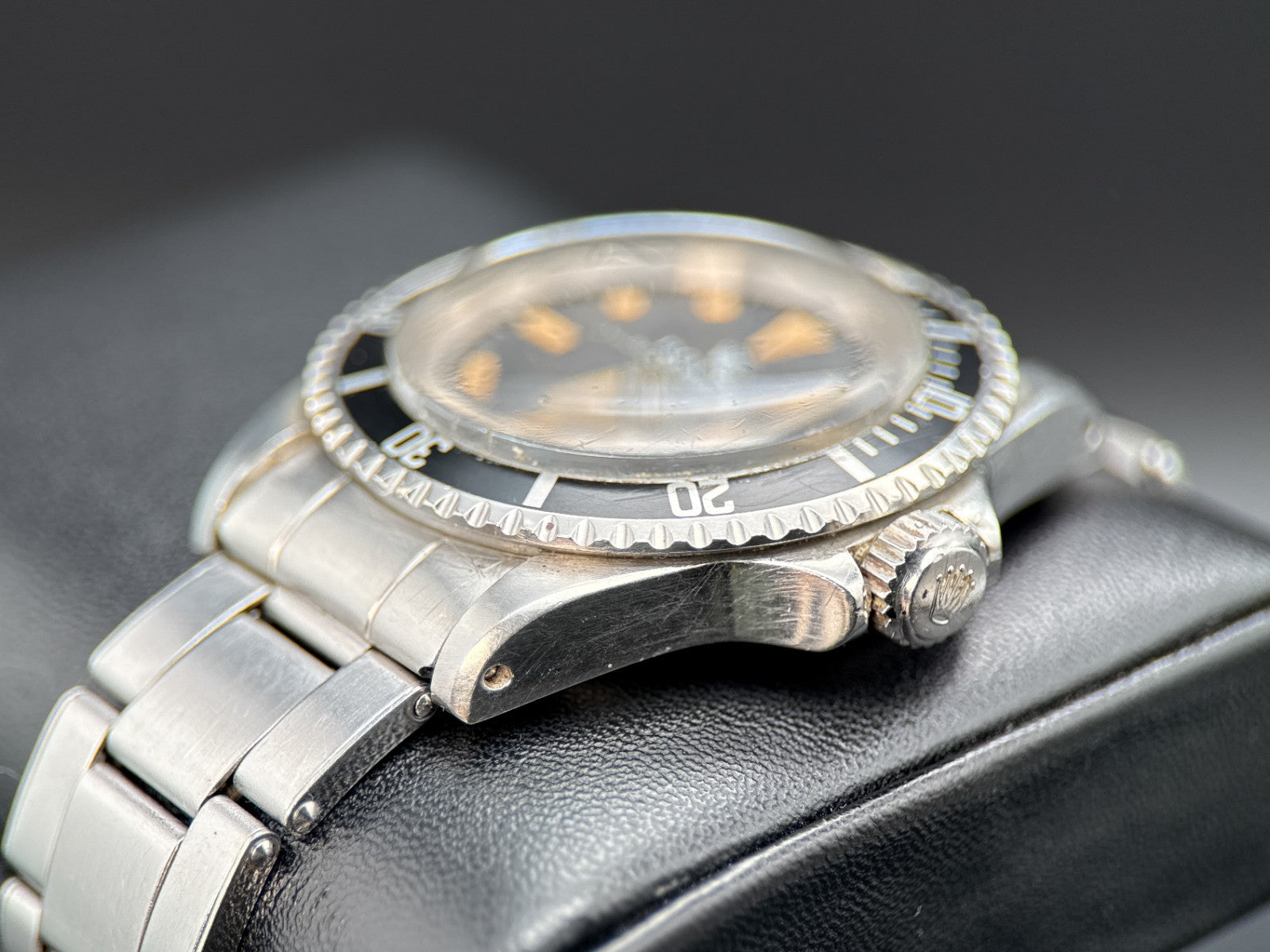 Vintage Rolex Submariner 5513 Black Meters First Dial Automatic 40mm Watch 19681