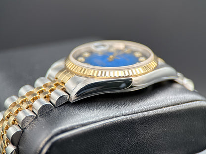 Rolex Datejust 16233 Blue Vignette Diamond Dial Jubilee 36mm Watch - 20024
