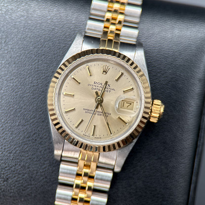 Rolex Lady-Datejust 69173 Champagne Dial Two-Tone Automatic 26mm Watch - 19910