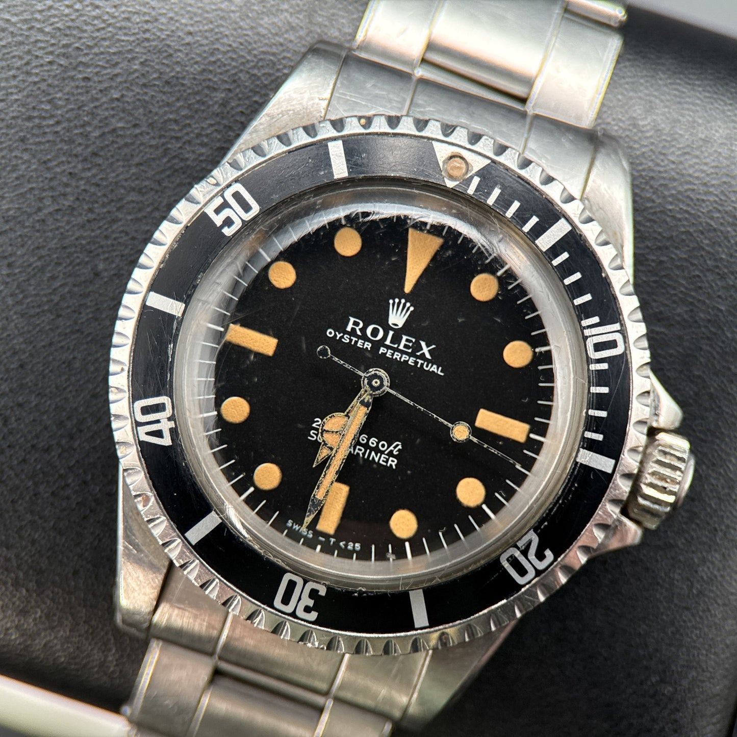 Vintage Rolex Submariner 5513 Black Meters First Dial Automatic 40mm Watch 19680