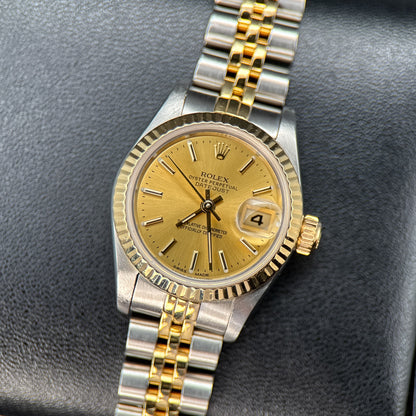 Rolex Lady Datejust 69173 Champagne Dial Two-Tone Jubilee 26mm Watch - 19940