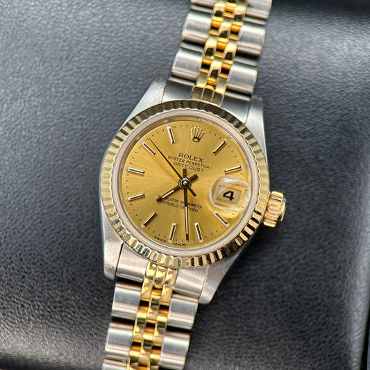 Rolex Lady Datejust 69173 Champagne Dial Two-Tone Jubilee 26mm Watch - 19940