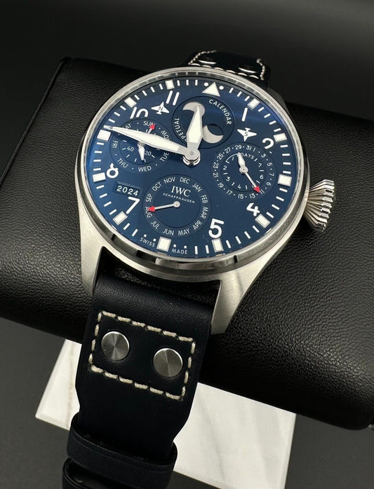 IWC Big Pilot Perpetual Calendar 46.2mm Watch Blue Dial Men's Watch - IW503605