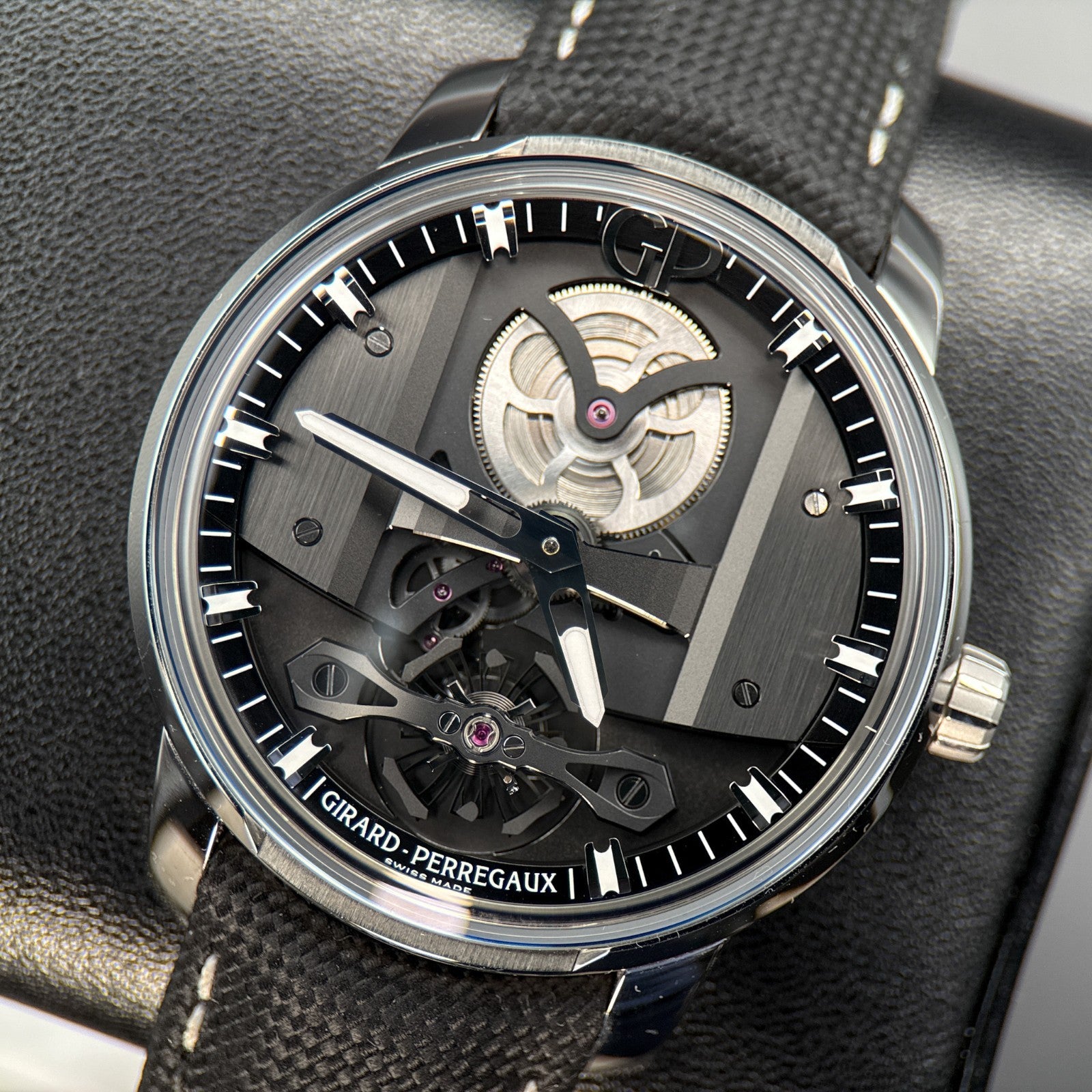 Girard Perregaux Free Bridge 82000 Openworked Dial Automatic 44mm Watch - 20230