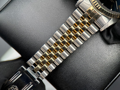 Rolex Datejust 16233 Blue Stick Dial Fluted Bezel Two-Tone Automatic 36mm Watch6