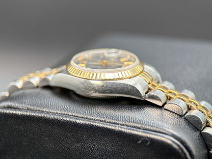 Vintage Rolex Lady-Datejust 69173 Blue Dial Two-Tone Jubilee 26mm Watch 19863