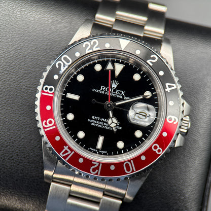 Rolex GMT-Master II "Coke" Fat Lady 16760 Black Dial Automatic 40mm Watch0