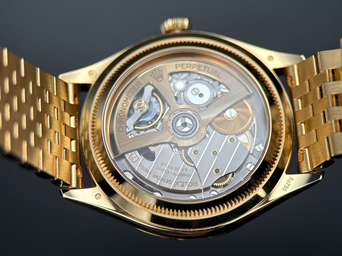 Rolex Perpetual 1908 52508 Black Dial Yellow Gold 39mm Watch - 20265