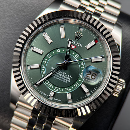 Rolex Sky-Dweller 336934 Green Dial Steel Jubilee 42mm Automatic Watch - 20250